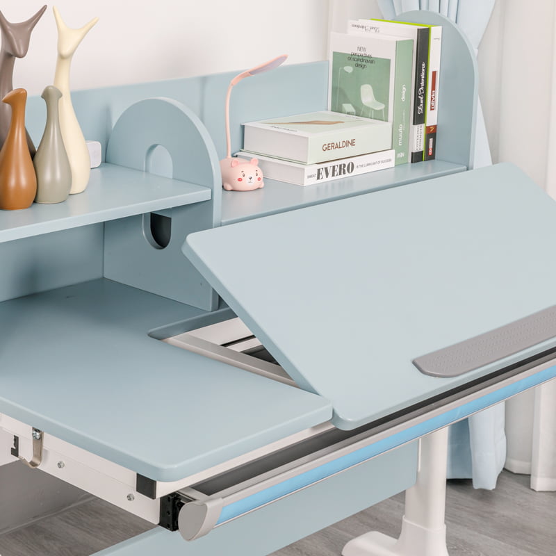 RXC1 Pink Large Capacity Storage Drawer Tilting Desktop  ABS plastic Mechanical Children Height Adjustable Study Desks And Chair