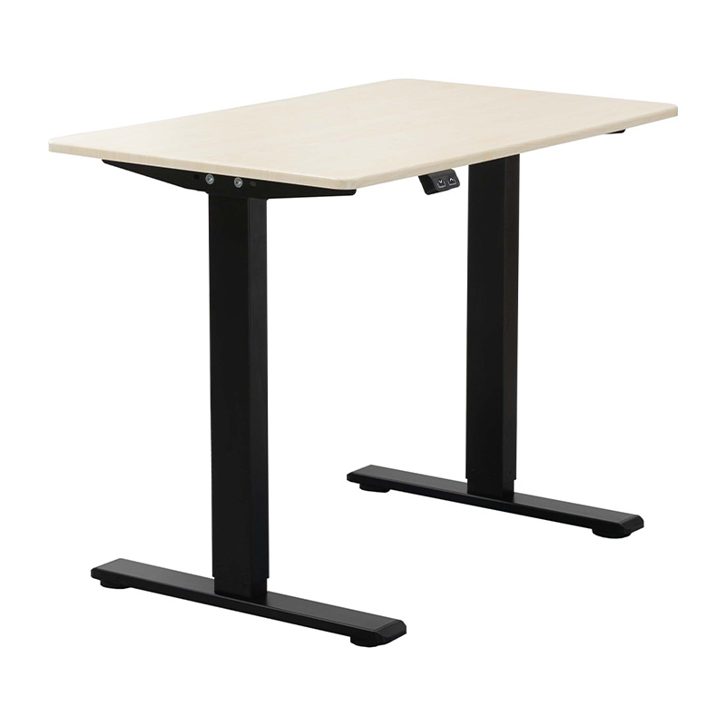 RXD1-1-2RR Mini Walnut Rectangular Reversed 2-Stage Columns Cold-Rolled Steel Electric Single Motor Intelligent Height Adjustable Standing Desks